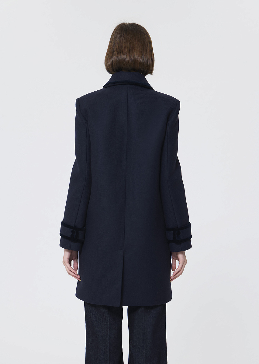Mado темно-синее пальто из шерстяного драпа Mado темно-синее пальто из шерстяного драпа