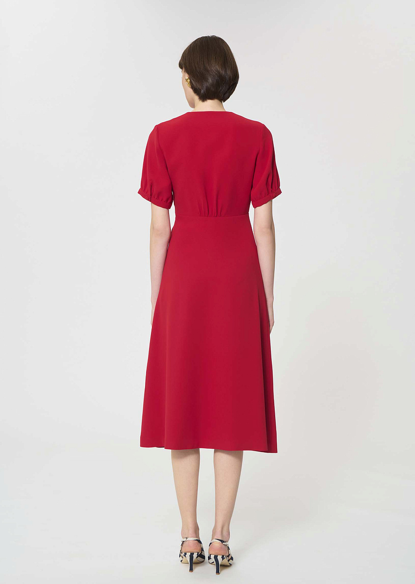 Robbie красное платье из струящегося крепа