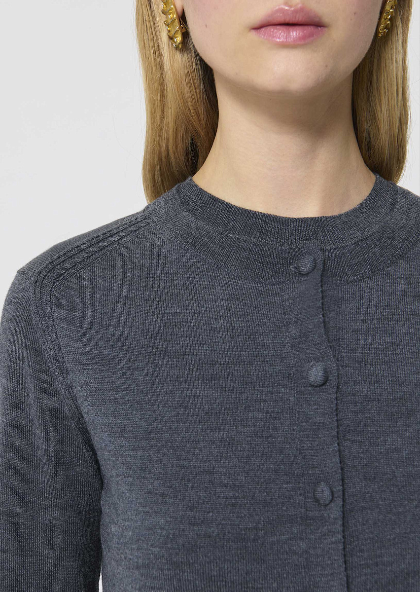 Ginno серый кардиган с эффектом меланж