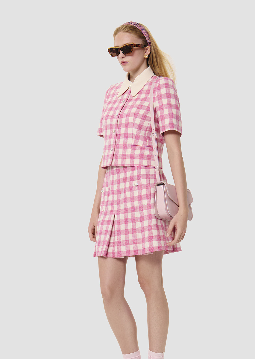 Josef розовая юбка в клетку виши Josef розовая юбка в клетку виши