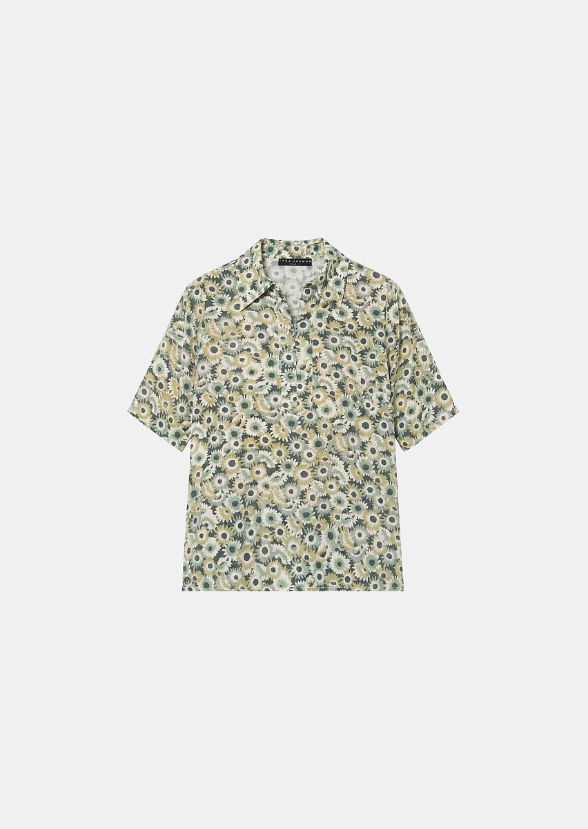 Tonina зеленый топ с цветочным принтом