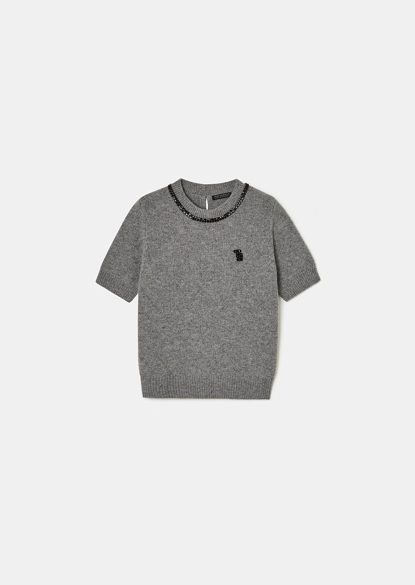 Phileas серый джемпер с эффектом меланж