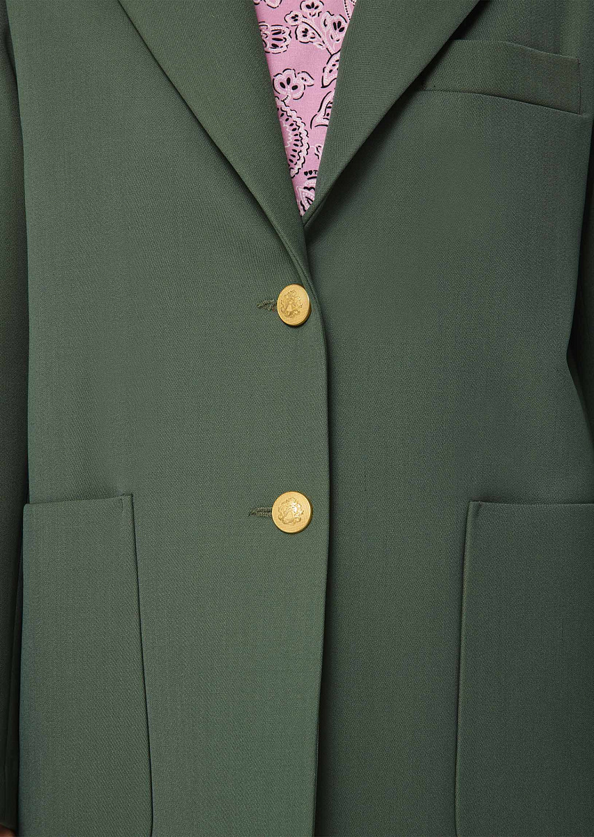 Valentin жакет зеленого цвета из костюмной шерсти