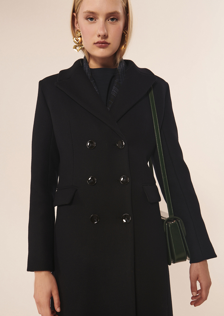 Marzia темно-синее пальто-бушлат Marzia темно-синее пальто-бушлат