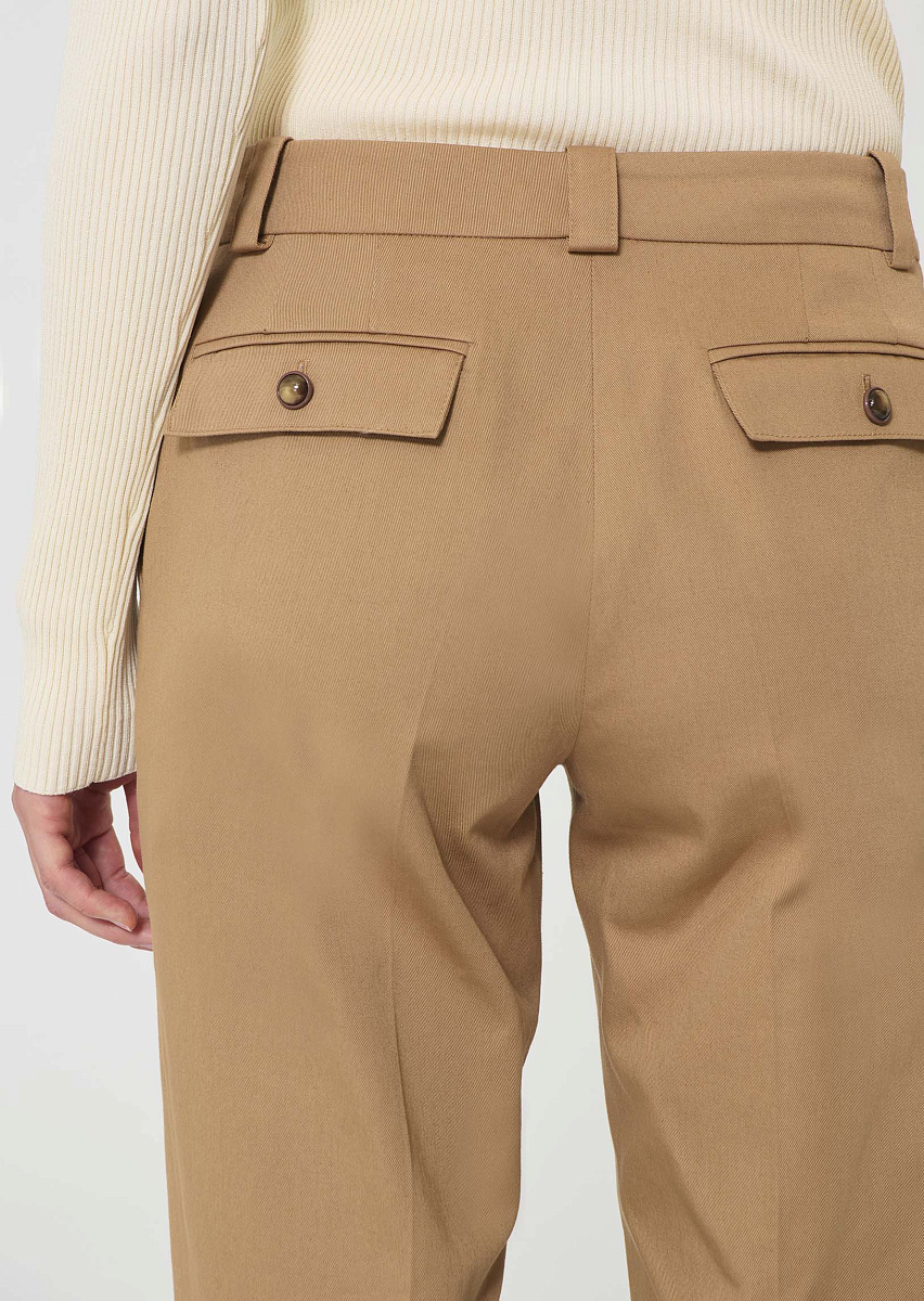 Polo бежевые брюки из хлопкового гарбардина Polo бежевые брюки из хлопкового гарбардина