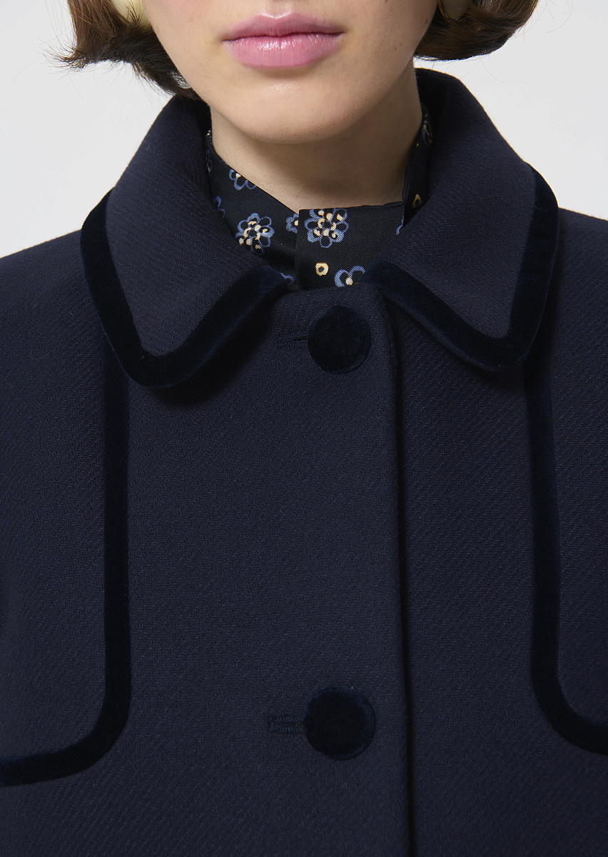 Mado темно-синее пальто из шерстяного драпа Mado темно-синее пальто из шерстяного драпа