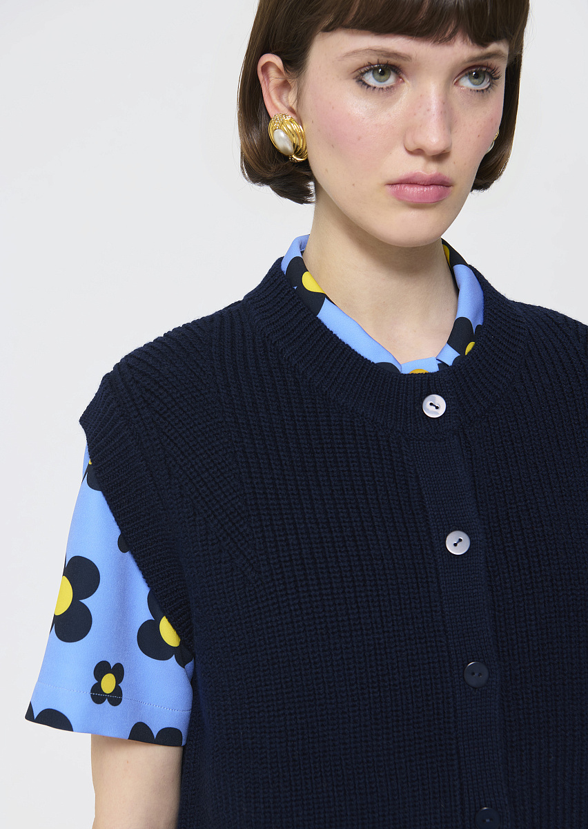 Gibson темно-синий жилет