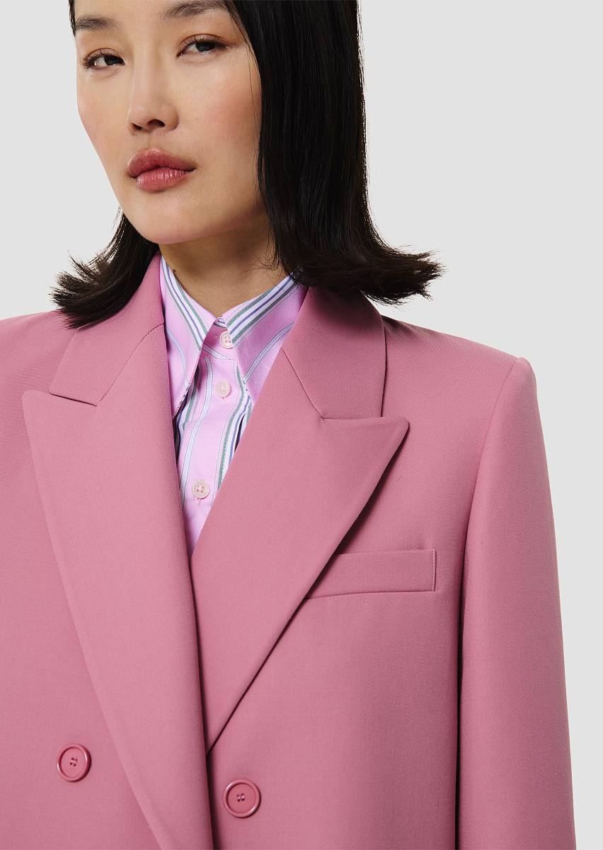 Valentin жакет розового цвета из костюмной шерсти