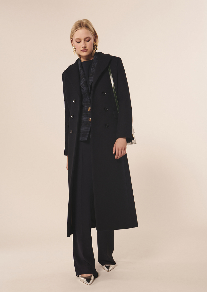 Marzia темно-синее пальто-бушлат Marzia темно-синее пальто-бушлат