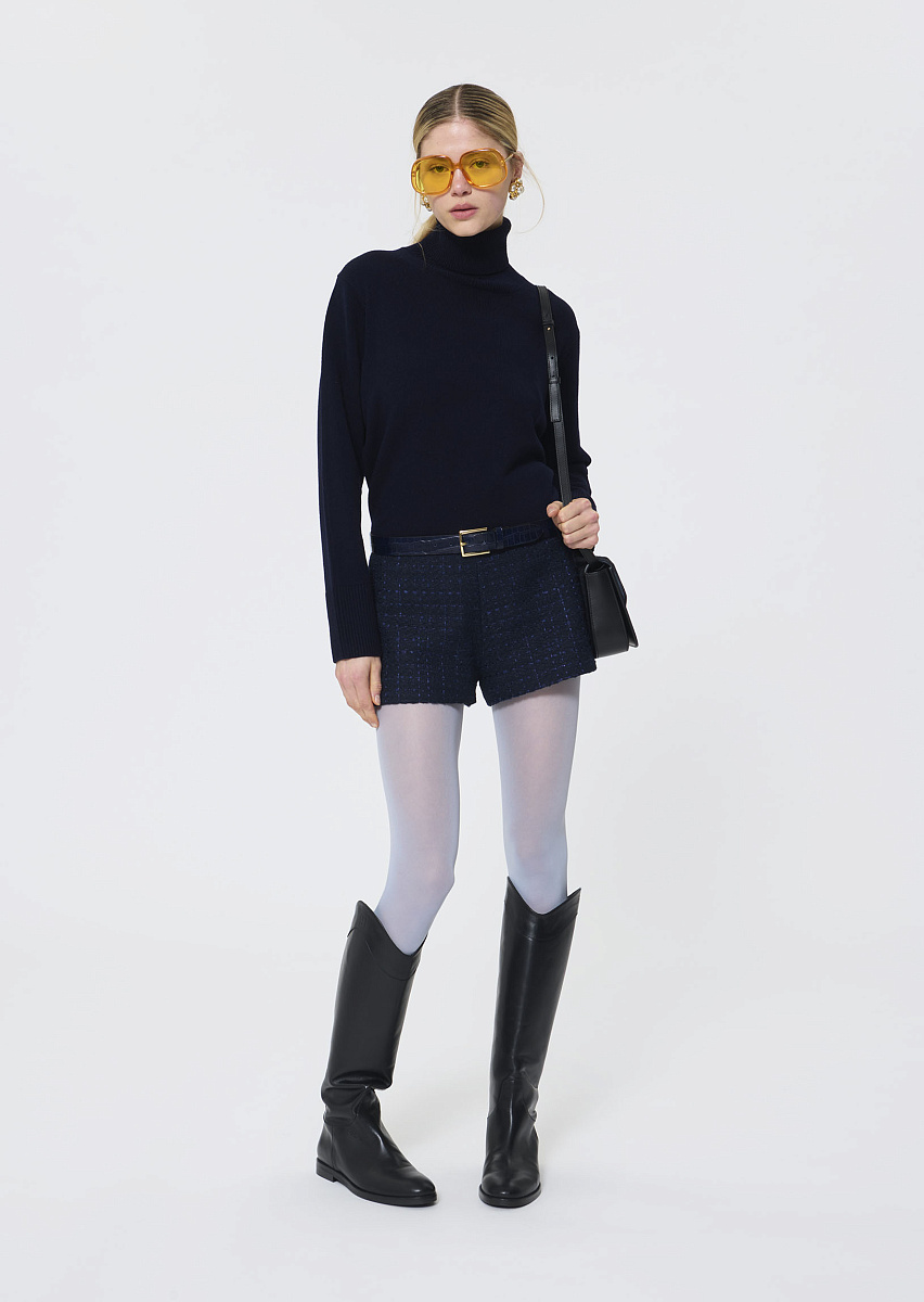 Palia темно-синий свитер из смесовой шерсти Palia темно-синий свитер из смесовой шерсти