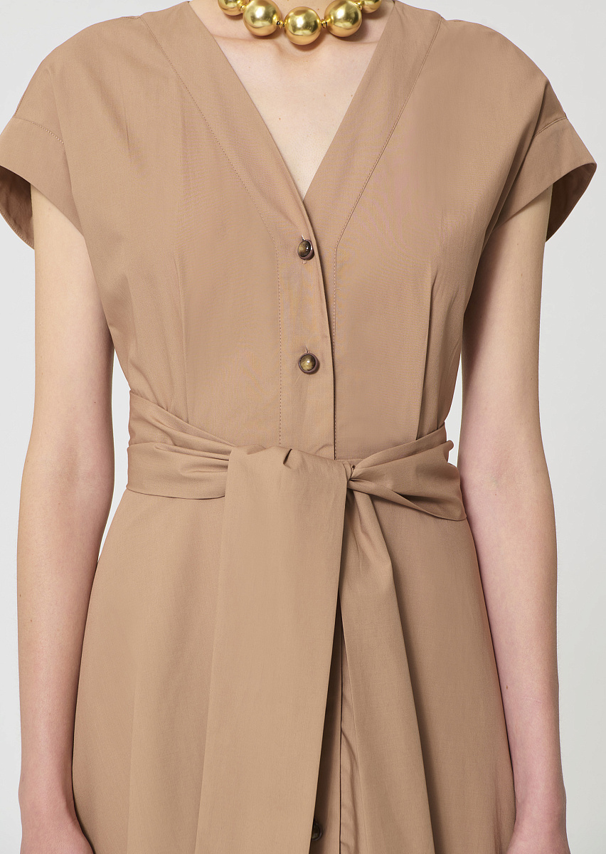 Rosia бежевое платье из поплина