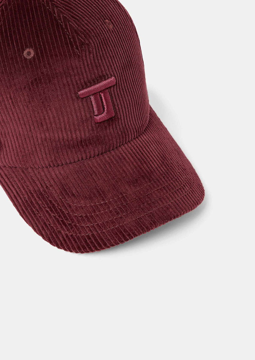 Carole бордовая кепка из вельвета