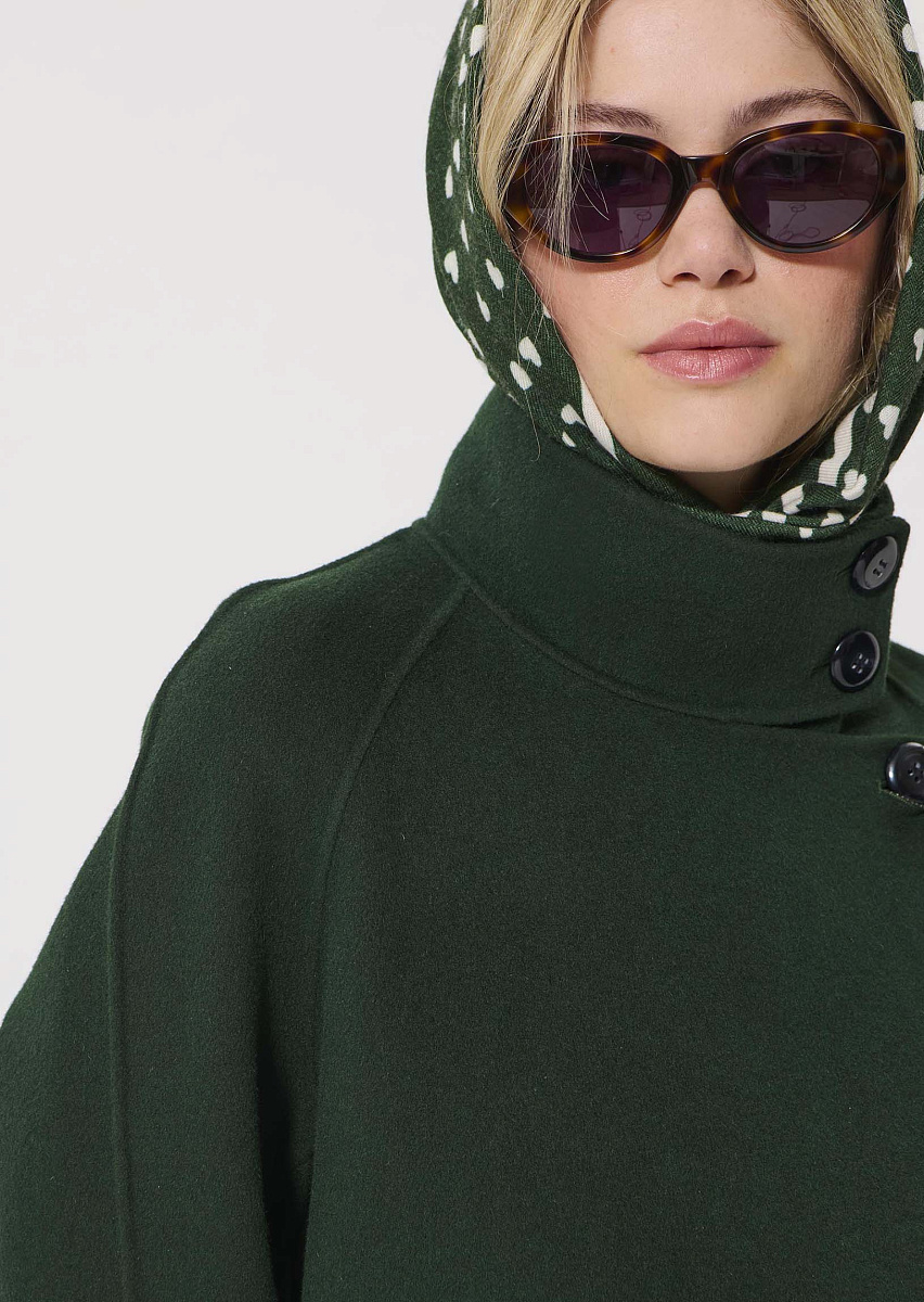 Emily платок из шерсти мериноса в зеленом цвете Emily платок из шерсти мериноса в зеленом цвете