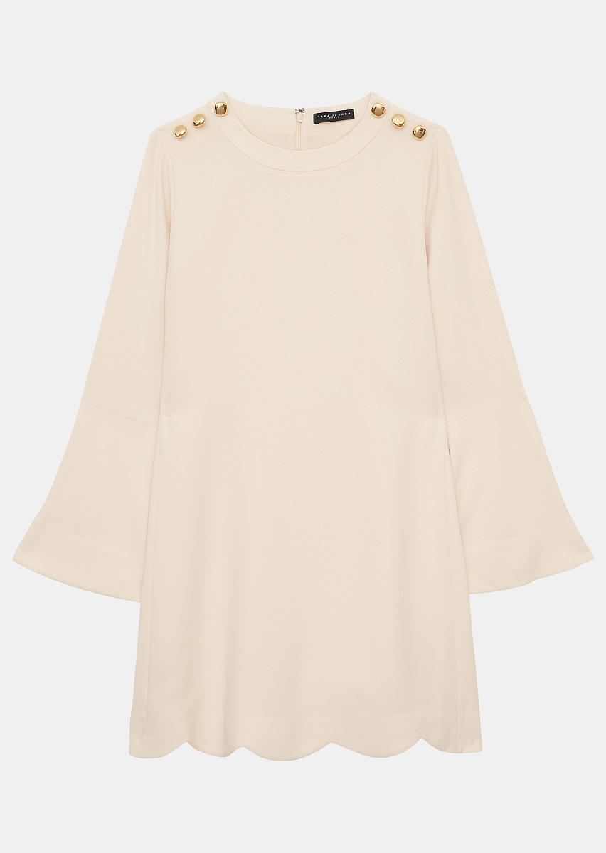 Ruodana платье из крепа в цвете экрю