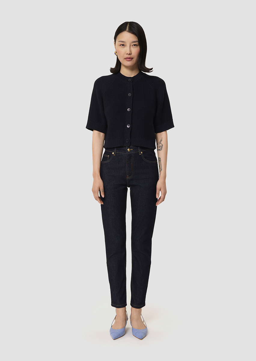 Хлопковый кардиган темно-синего цвета Gracy Хлопковый кардиган темно-синего цвета Gracy