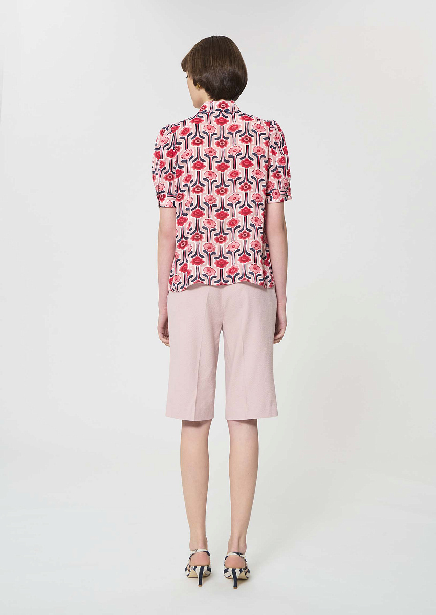 Theodora нежно-розовый топ с ретро-принтом Theodora нежно-розовый топ с ретро-принтом