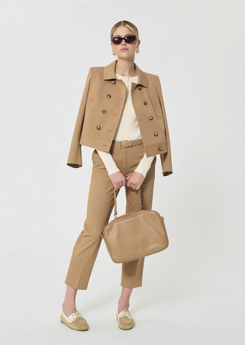 Polo бежевые брюки из хлопкового гарбардина Polo бежевые брюки из хлопкового гарбардина