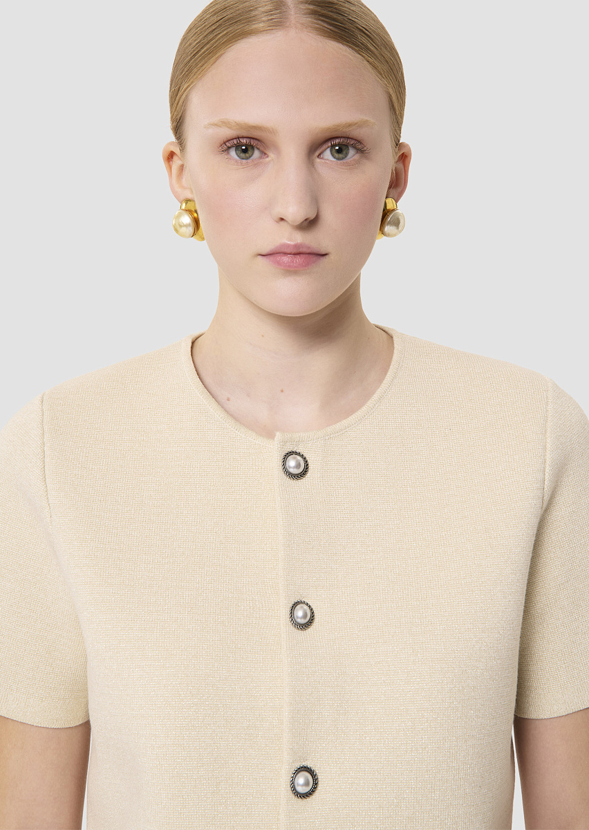 Glitter кардиган в цвете экрю