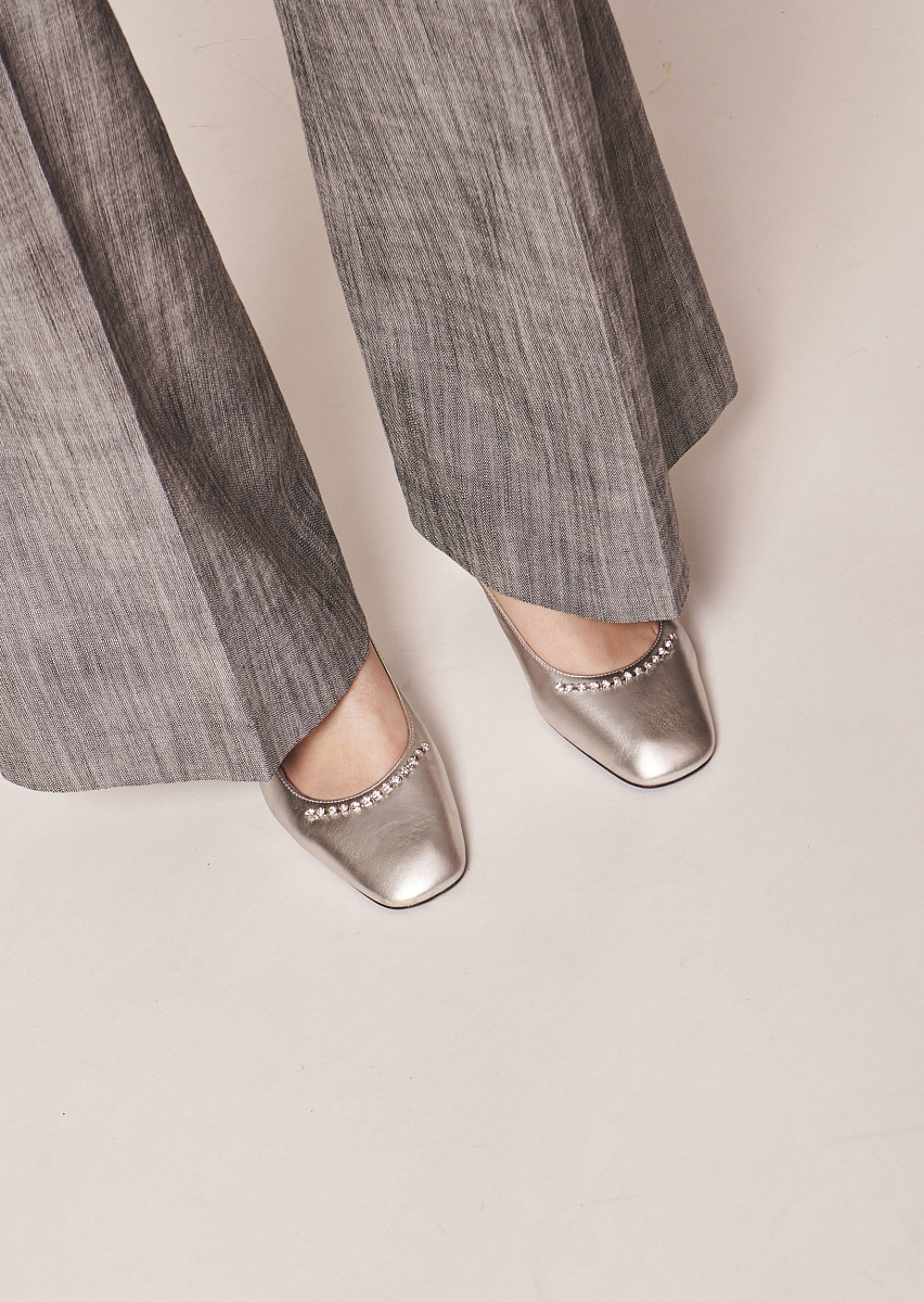 Katrina серебристые туфли из кожи Katrina серебристые туфли из кожи