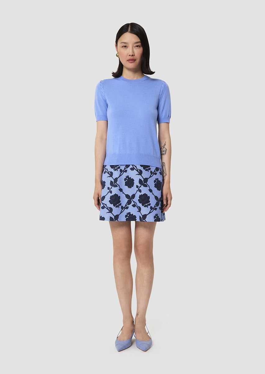 Голубой джемпер Pica из шерсти мериноса