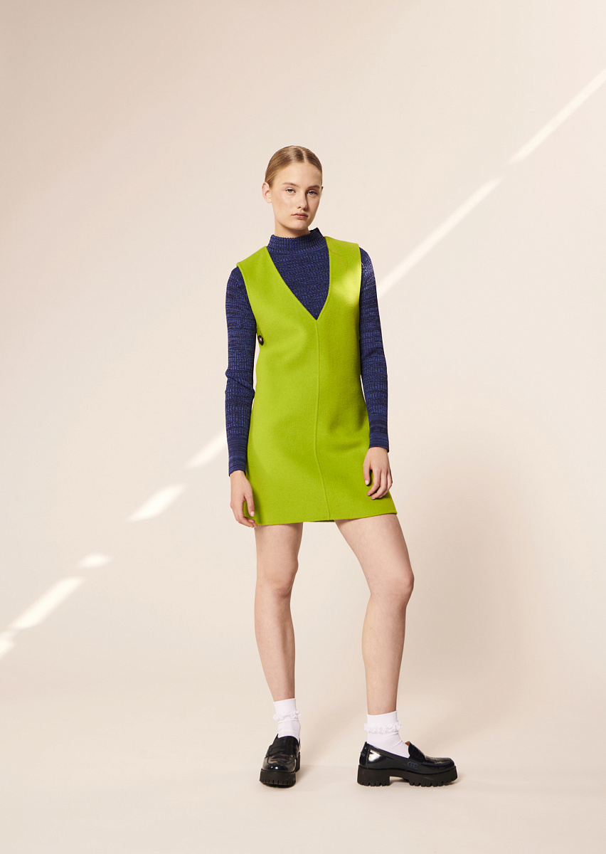 Roma зеленое платье из двусторонней шерсти Roma зеленое платье из двусторонней шерсти