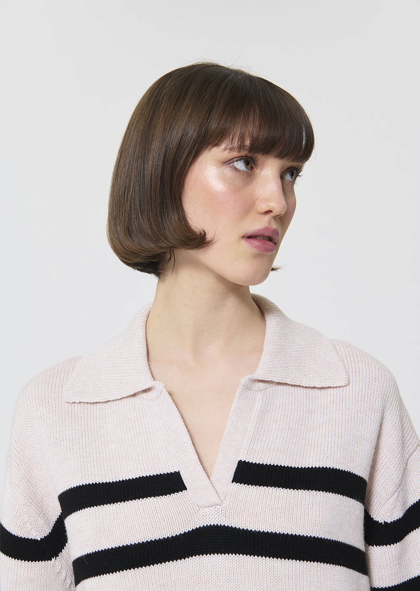 Paola джемпер цвета экрю в черную полоску