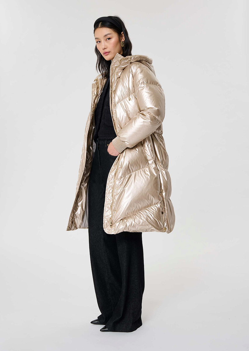 Золотистый пуховик Darcy с эффектом металлик Золотистый пуховик Darcy с эффектом металлик