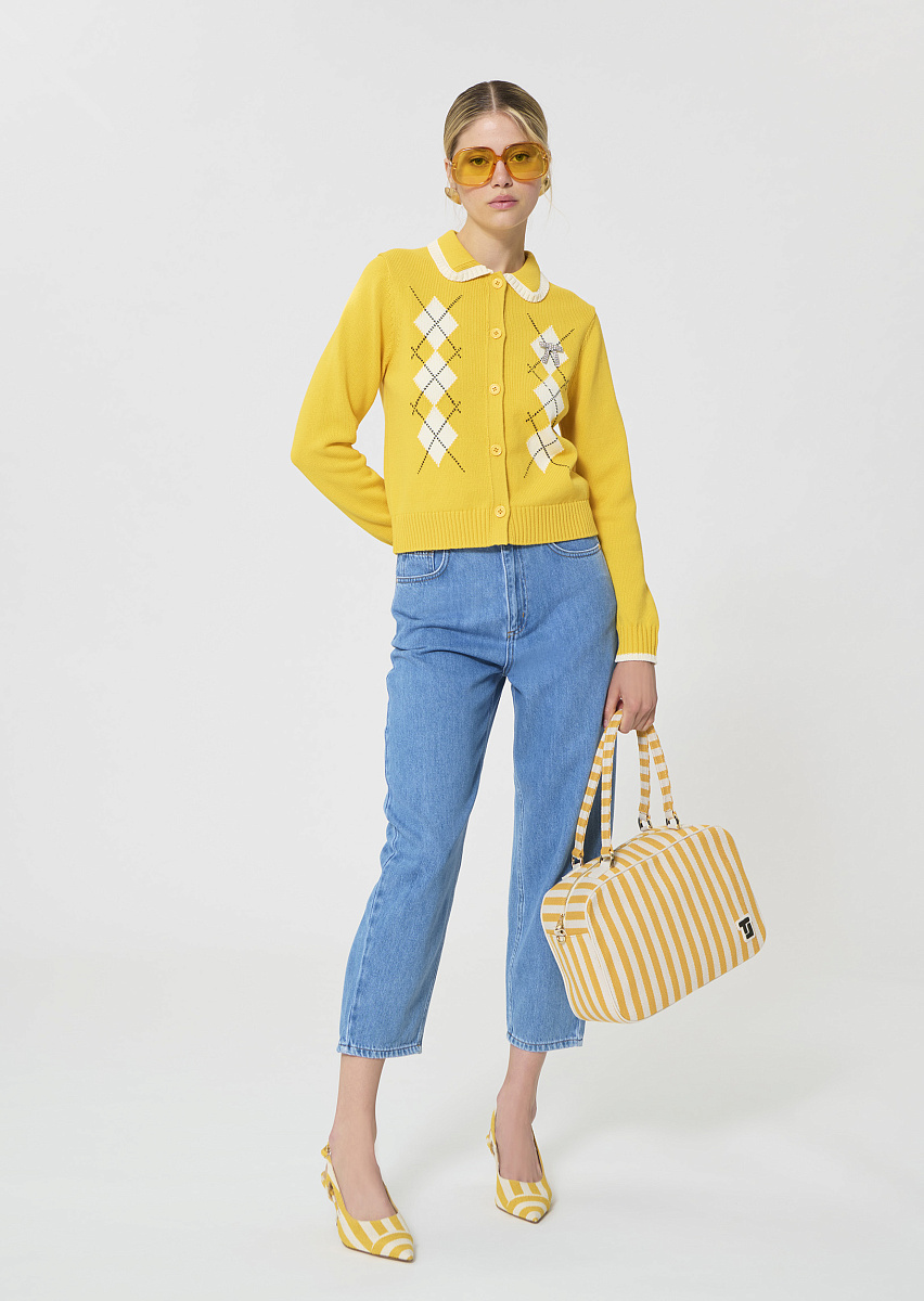 Giulian желтый кардиган из хлопка