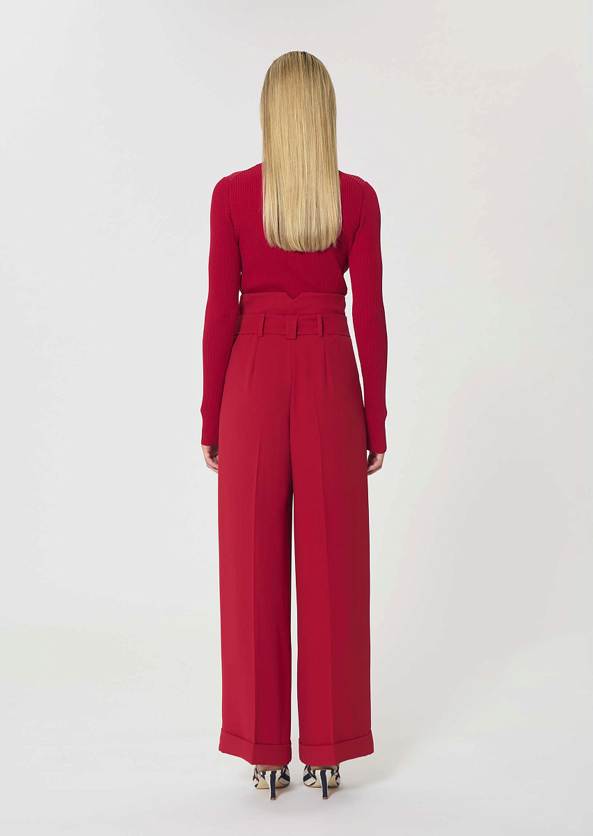 Pia красные брюки из струящегося крепа Pia красные брюки из струящегося крепа