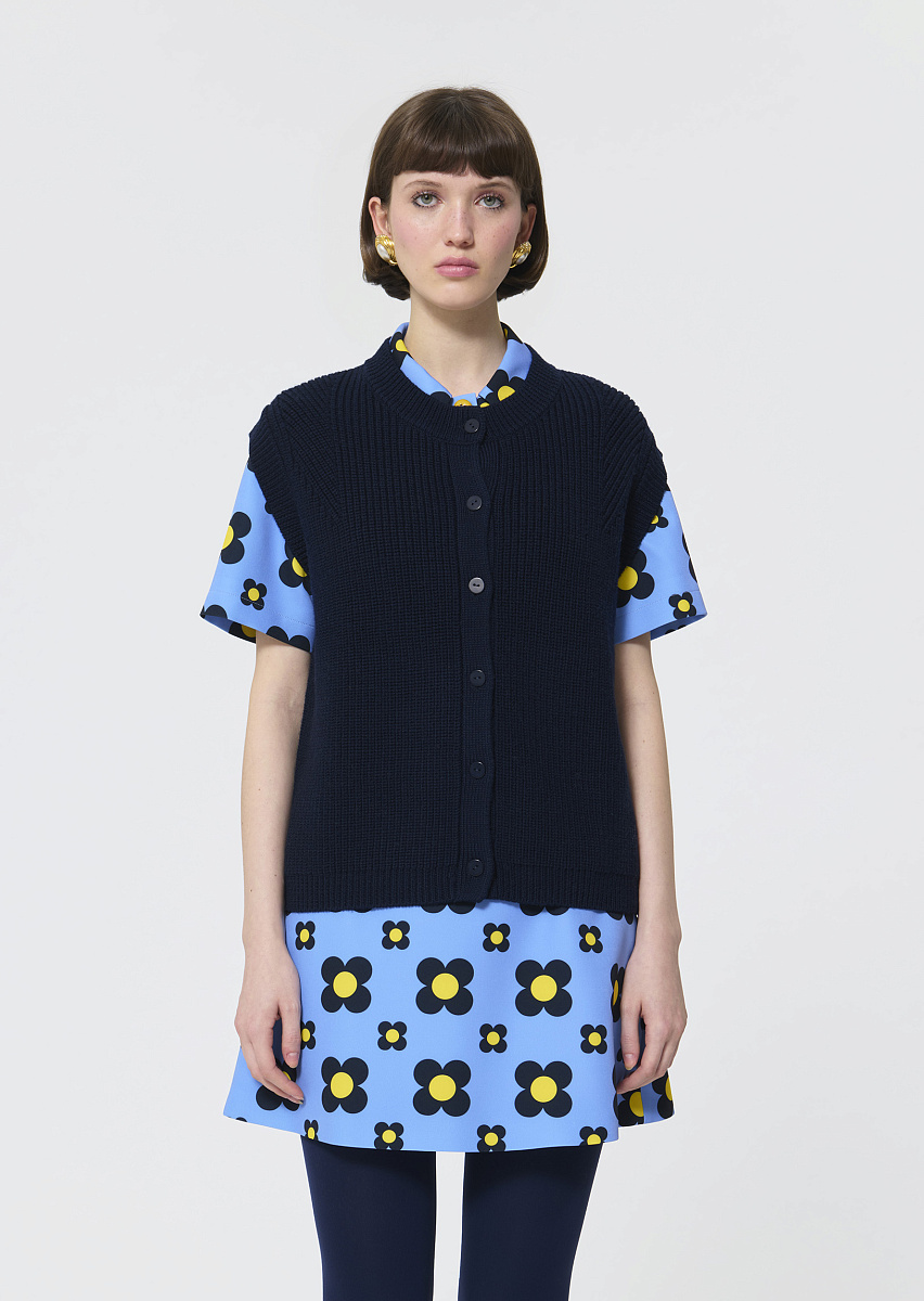 Gibson темно-синий жилет