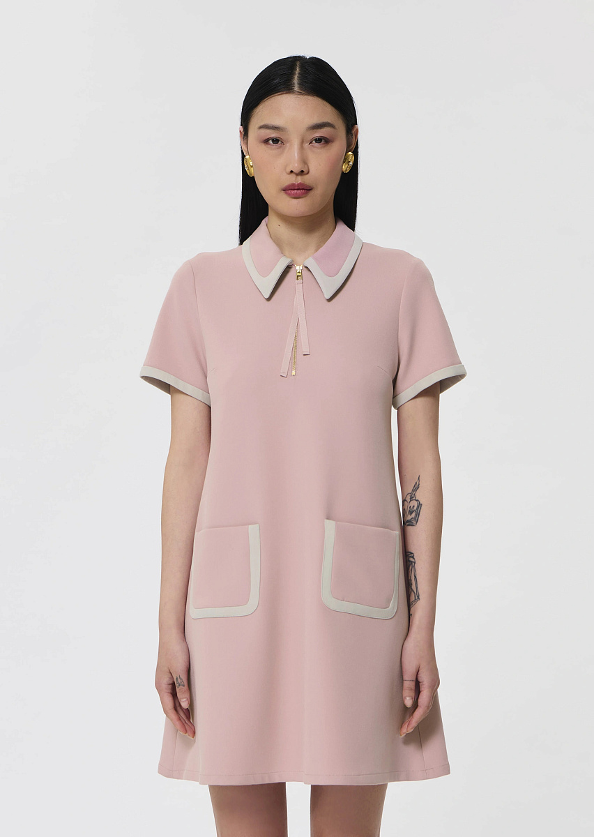 Rubina розовое платье из двойной ткани