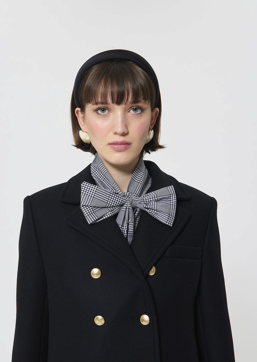 Manon черное пальто из шерстяного драпа