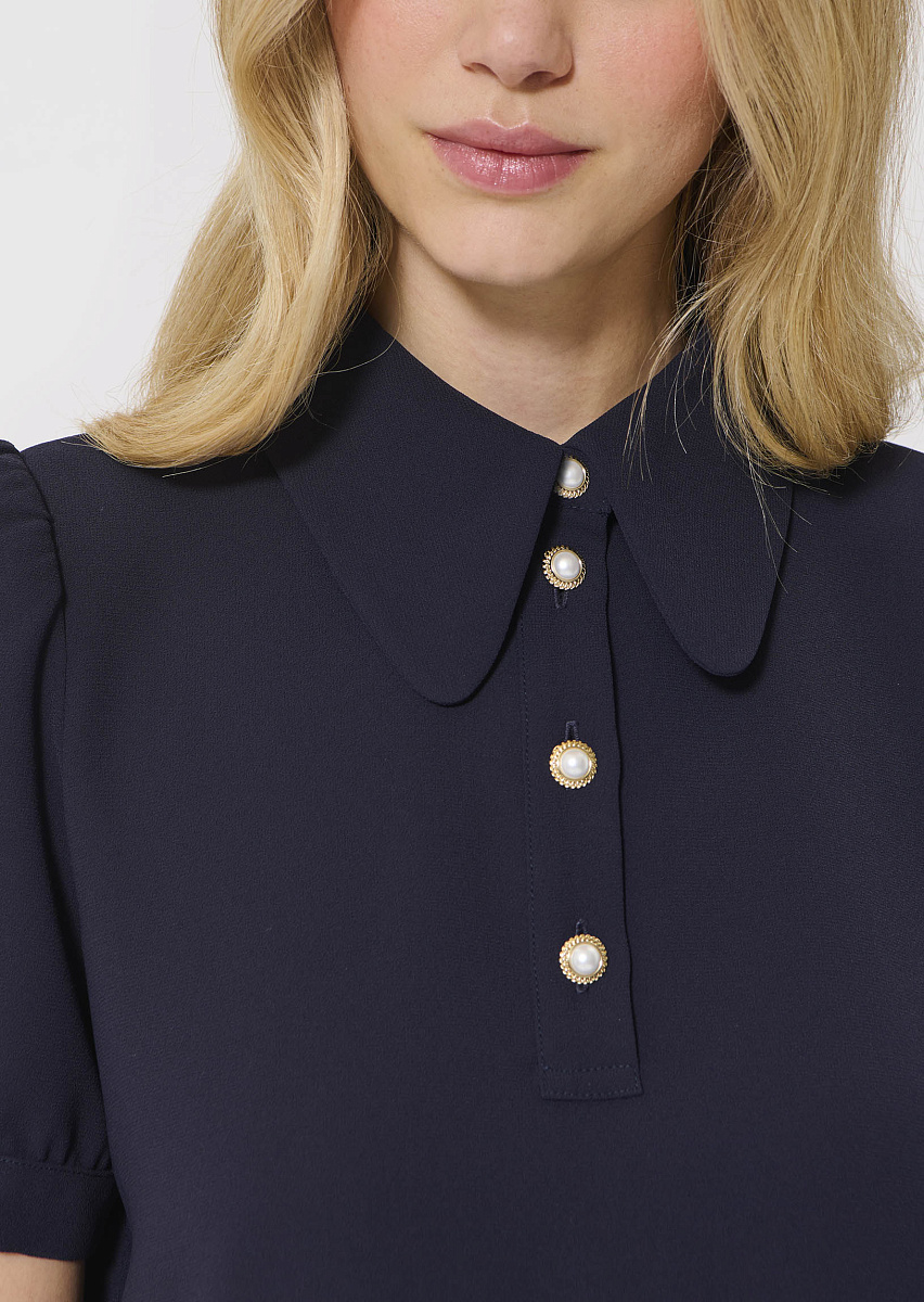 Tonino темно-синий топ из крепа