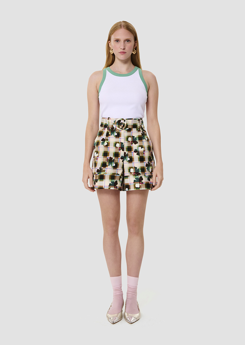 Trish топ в рубчик в цвете экрю Trish топ в рубчик в цвете экрю