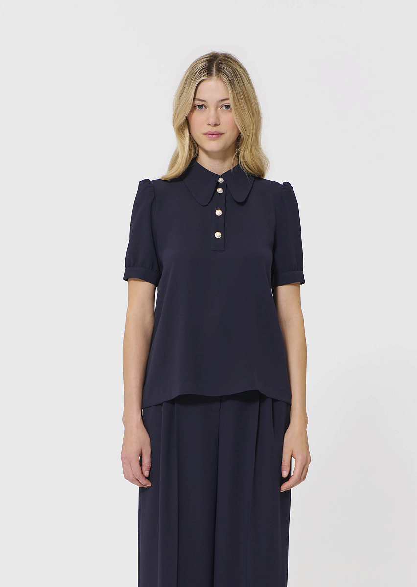 Tonino темно-синий топ из крепа