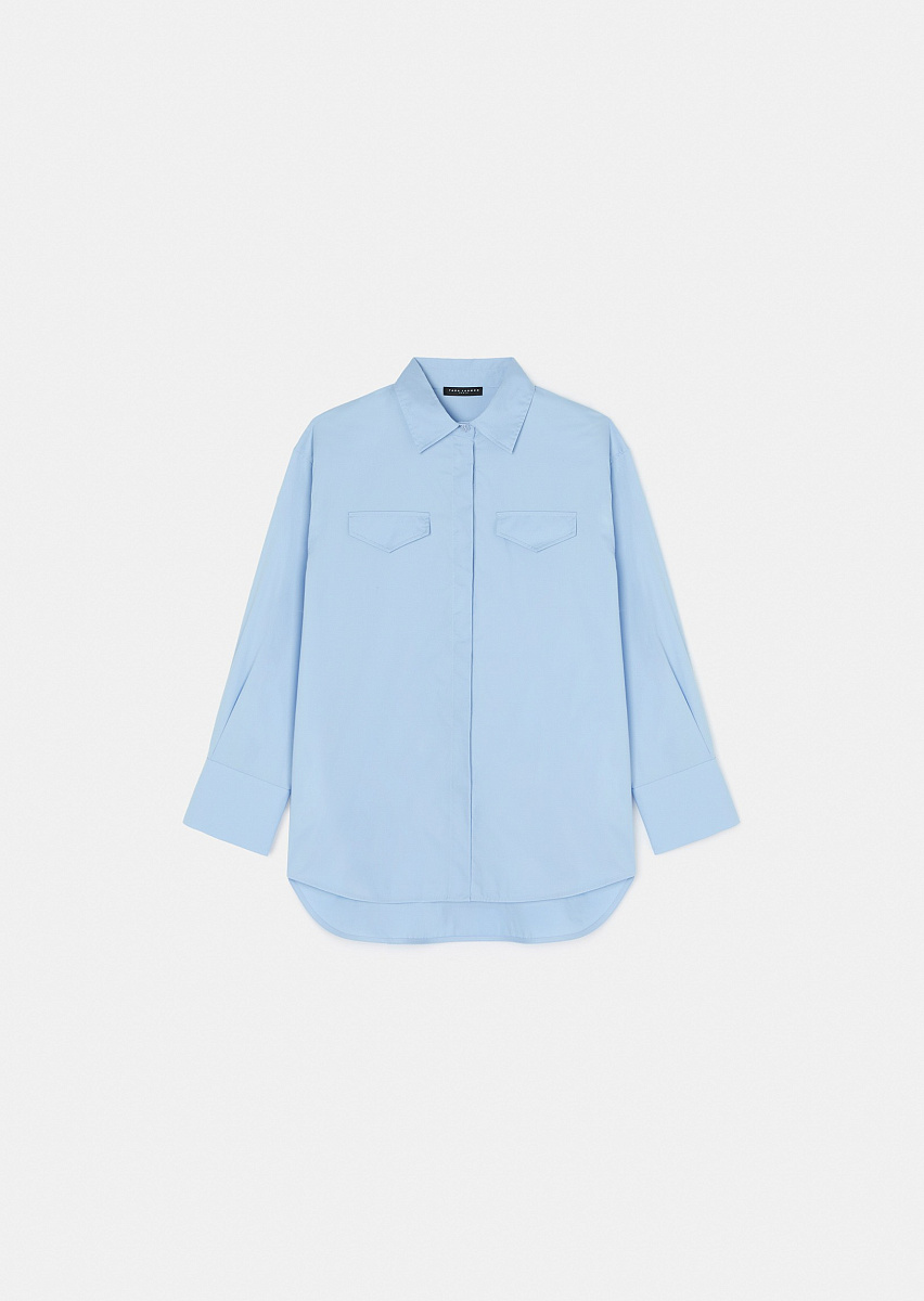 Carlotta небесно-голубая блуза из поплина