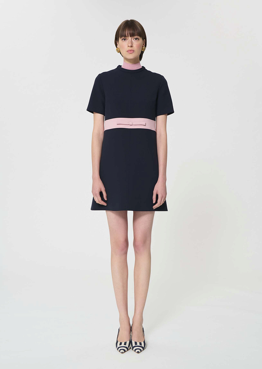 Royce темно-синее платье из двойной ткани