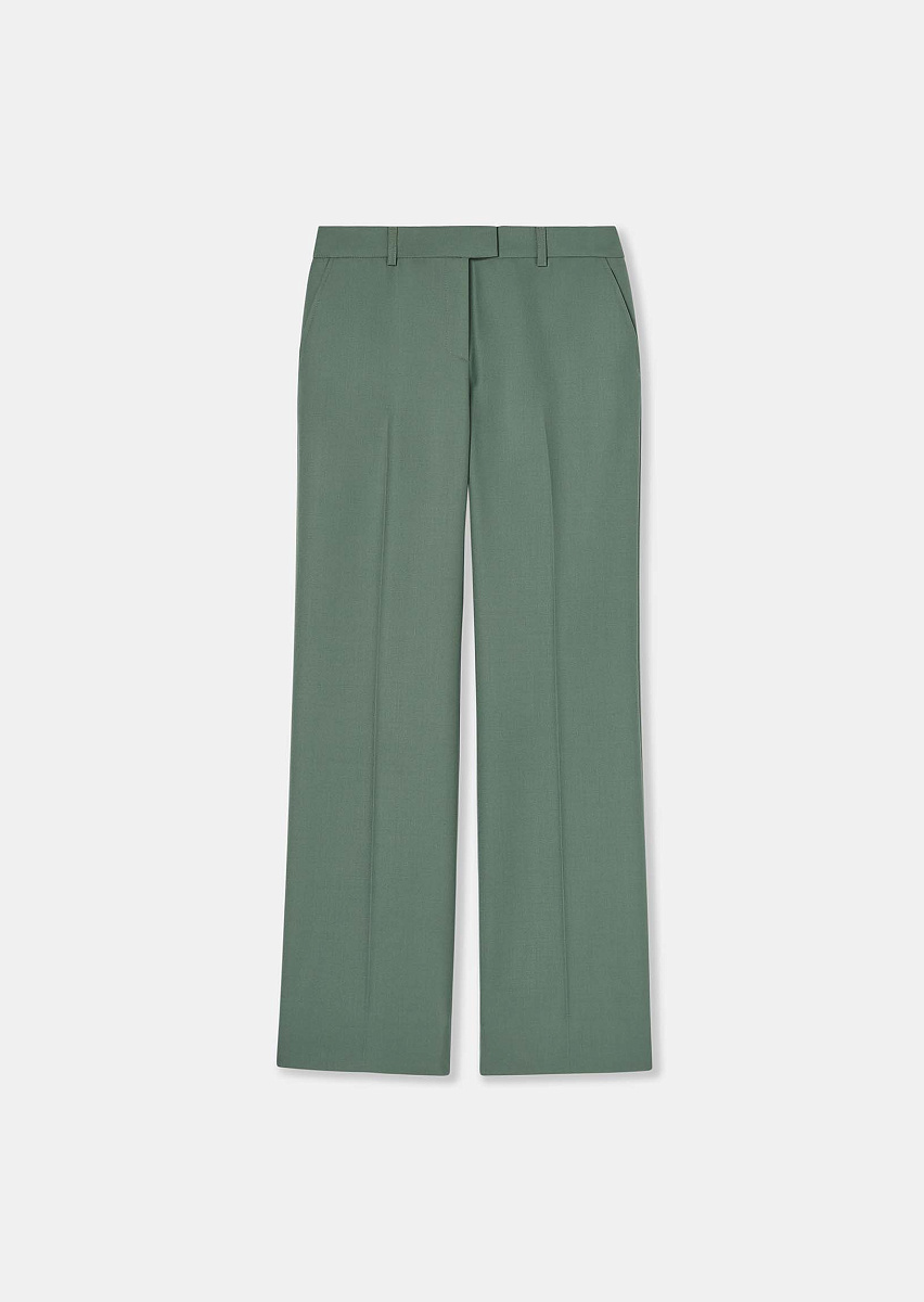Poupee зеленые костюмные брюки из шерсти
