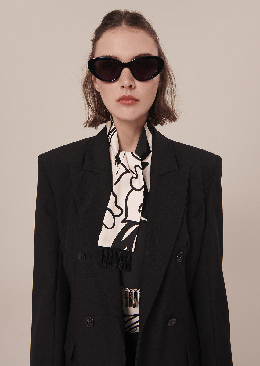 Viola черный костюмный жакет из холодной шерсти Viola черный костюмный жакет из холодной шерсти