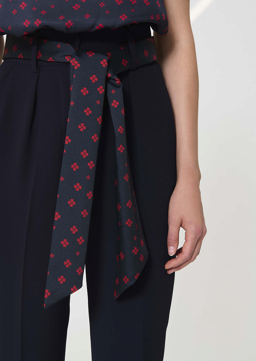 Paga брюки темно-синего цвета из струящегося крепа Paga брюки темно-синего цвета из струящегося крепа