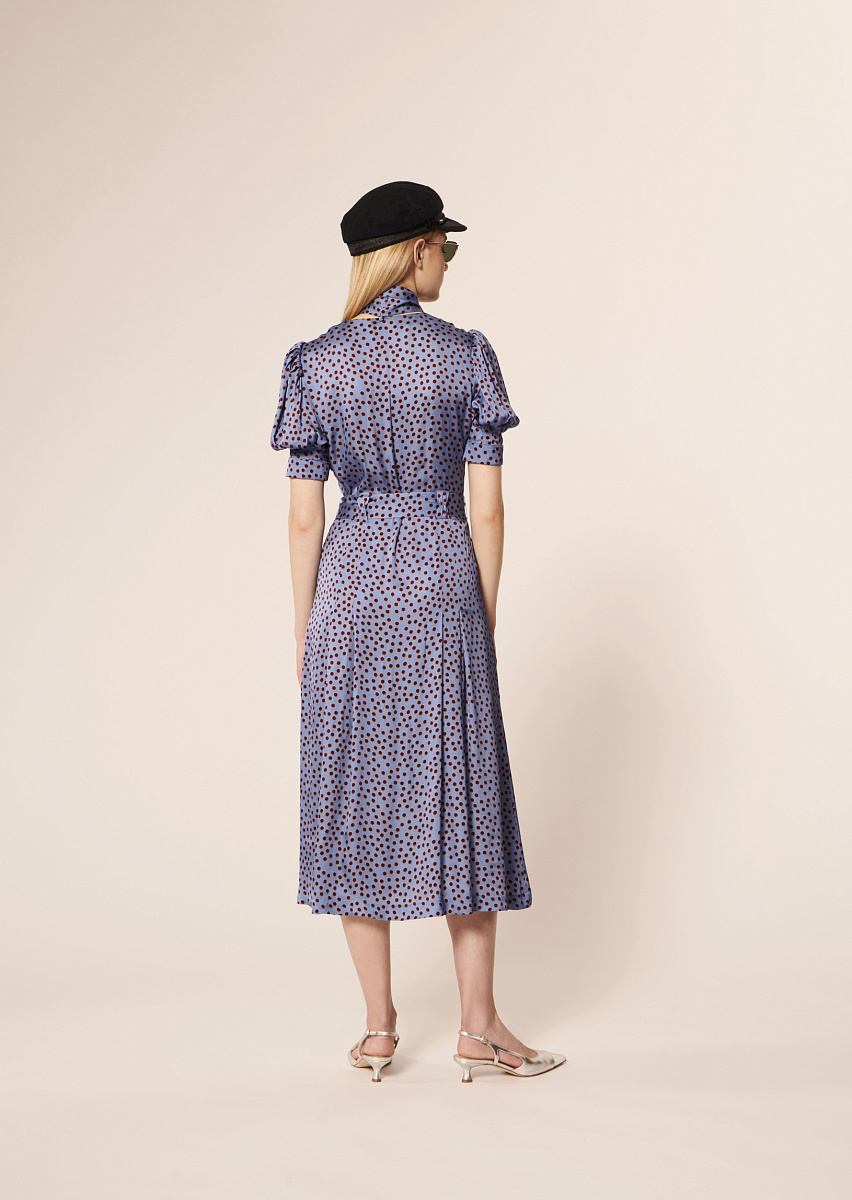 Ranya атласное платье с принтом в горошек