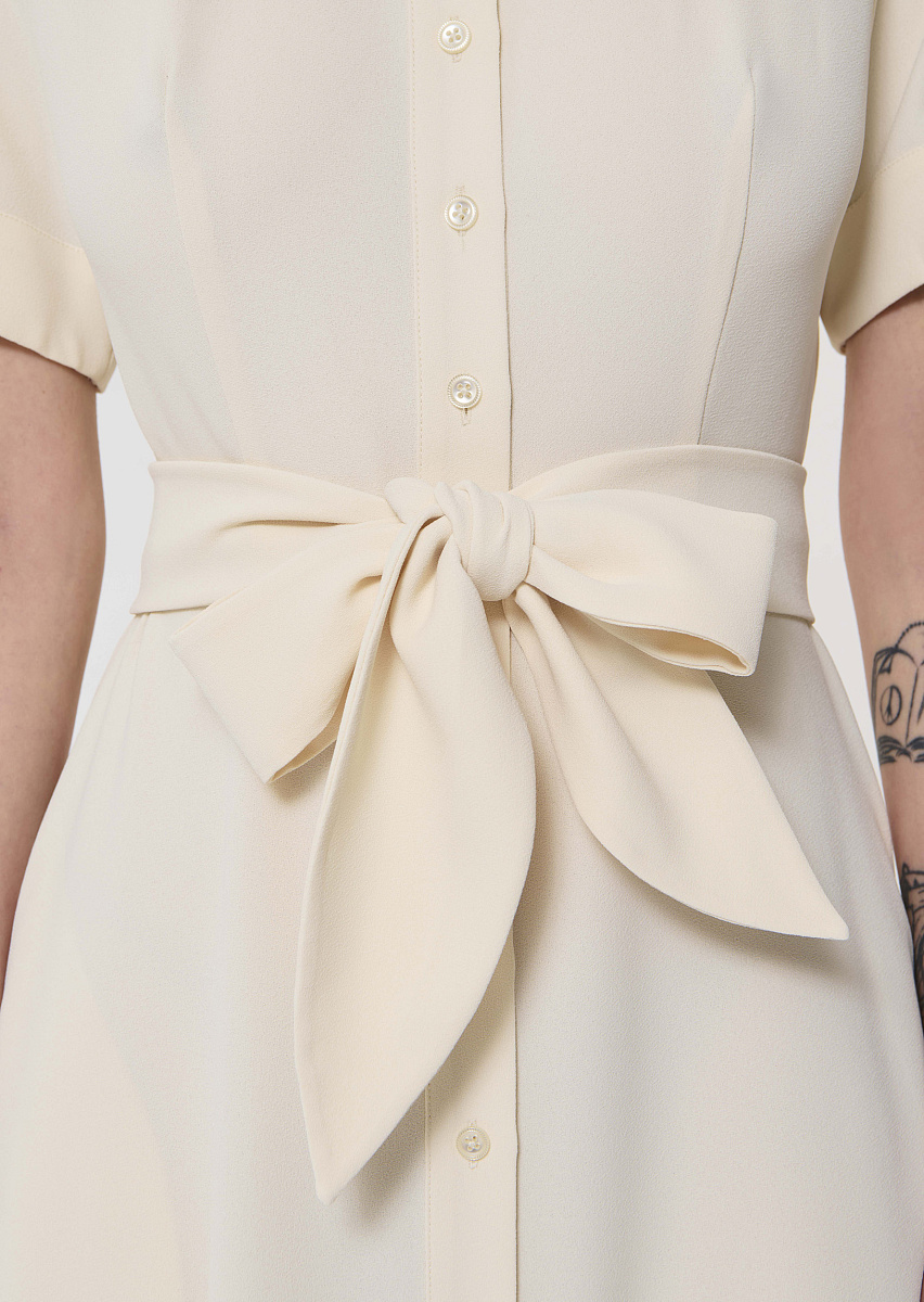 Ricochet платье цвета экрю из струящегося крепа