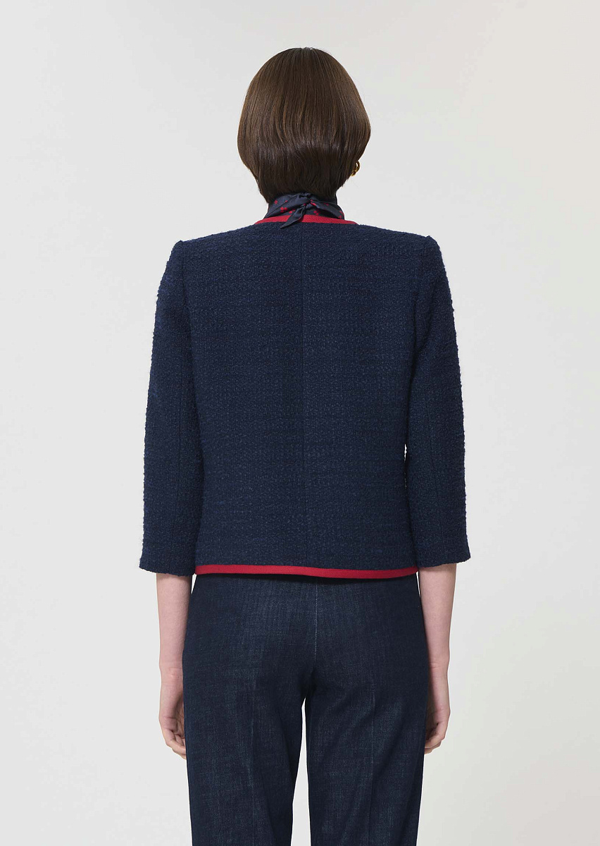 Voeux темно-синий жакет из твида