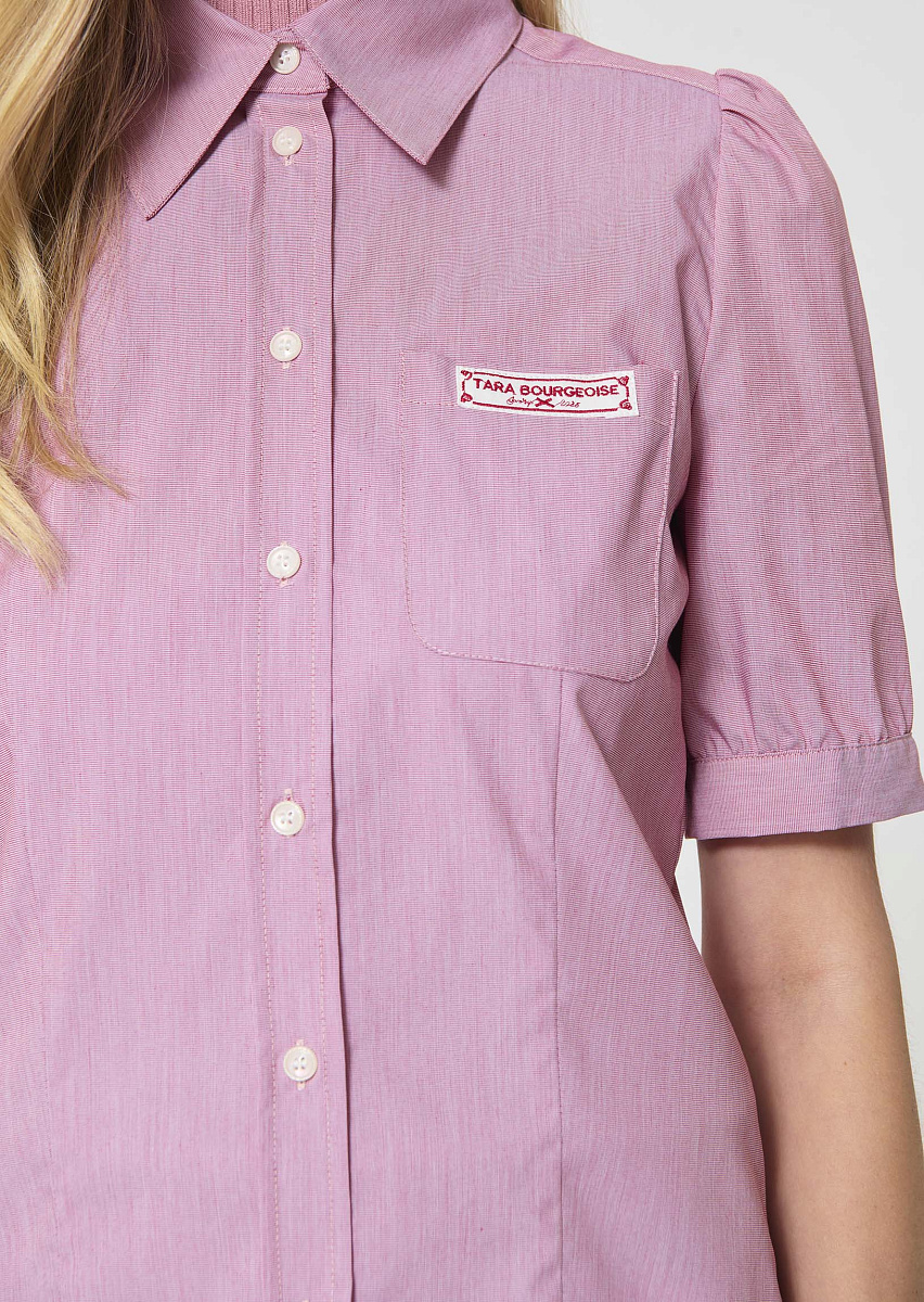 Celine розовая блуза в тонкую полоску