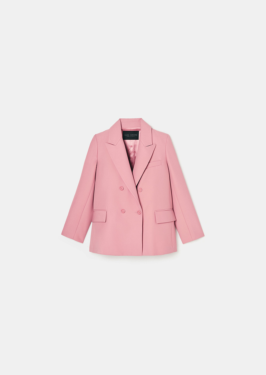 Valentin жакет розового цвета из костюмной шерсти
