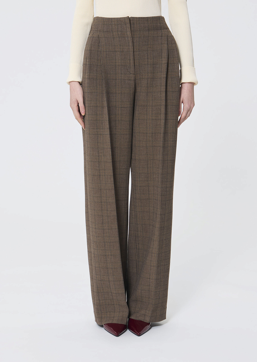 Parigi коричневые брюки с узором в клетку