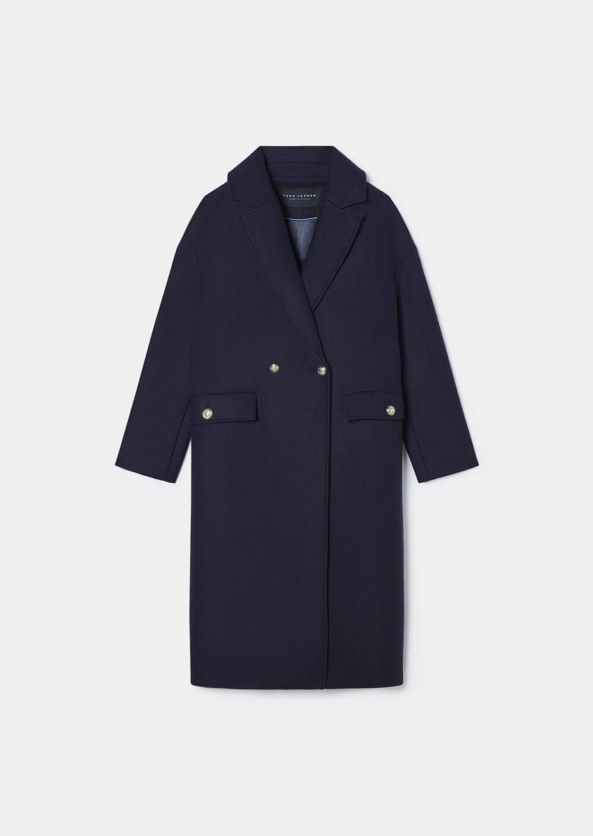 Milo темно-синее пальто из шерстяного драпа Milo темно-синее пальто из шерстяного драпа