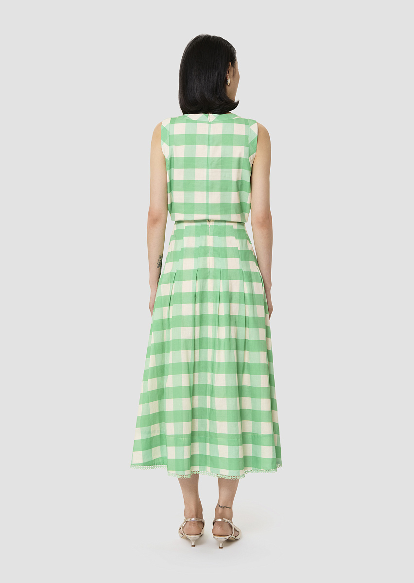 Javoue юбка в клетку зеленого цвета