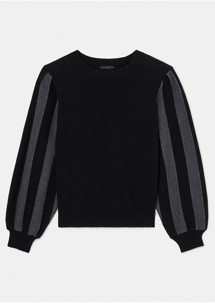 Черный свитер Porthos из шерсти и хлопка Черный свитер Porthos из шерсти и хлопка