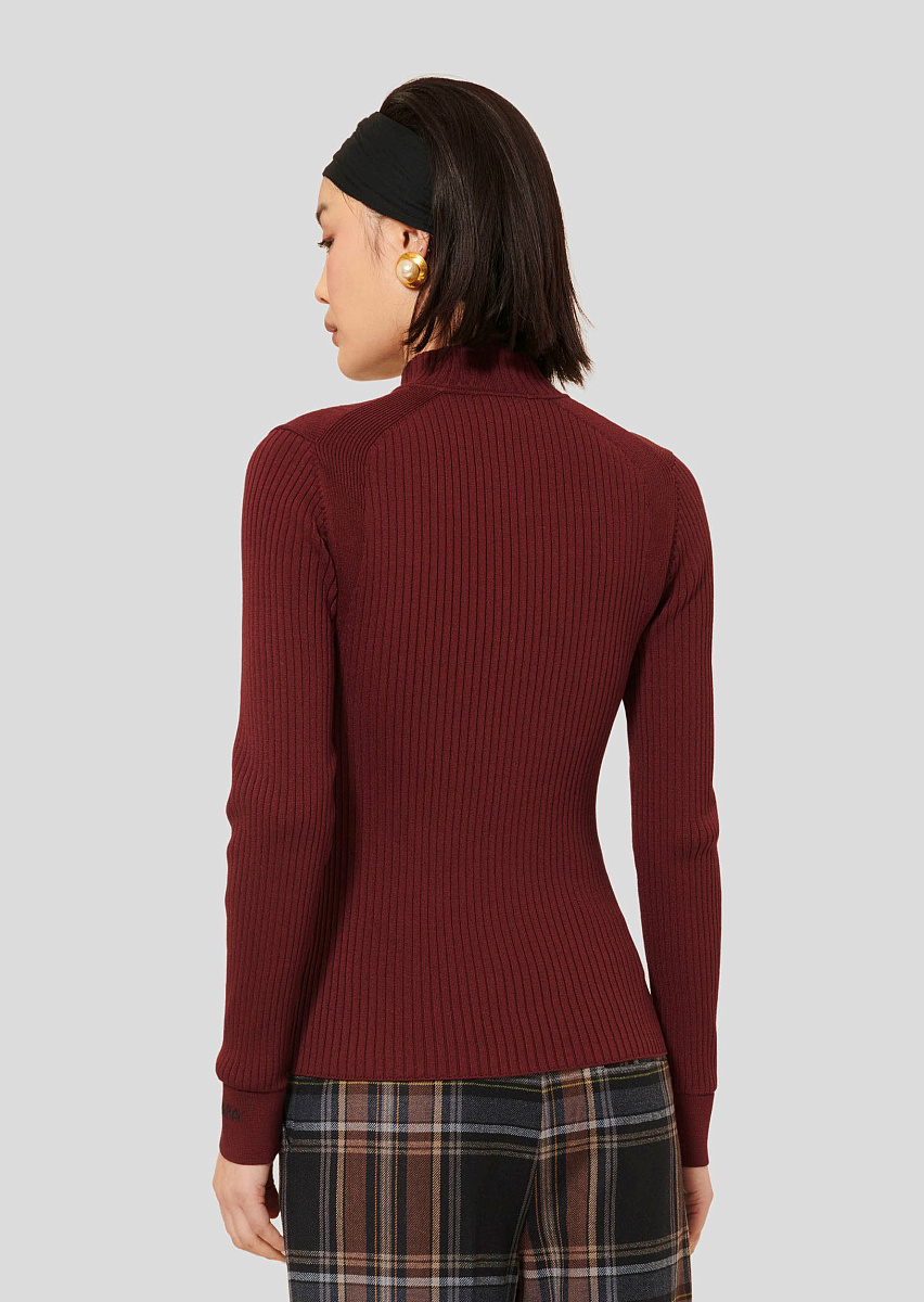 Prudie свитер в рубчик бордового цвета Prudie свитер в рубчик бордового цвета